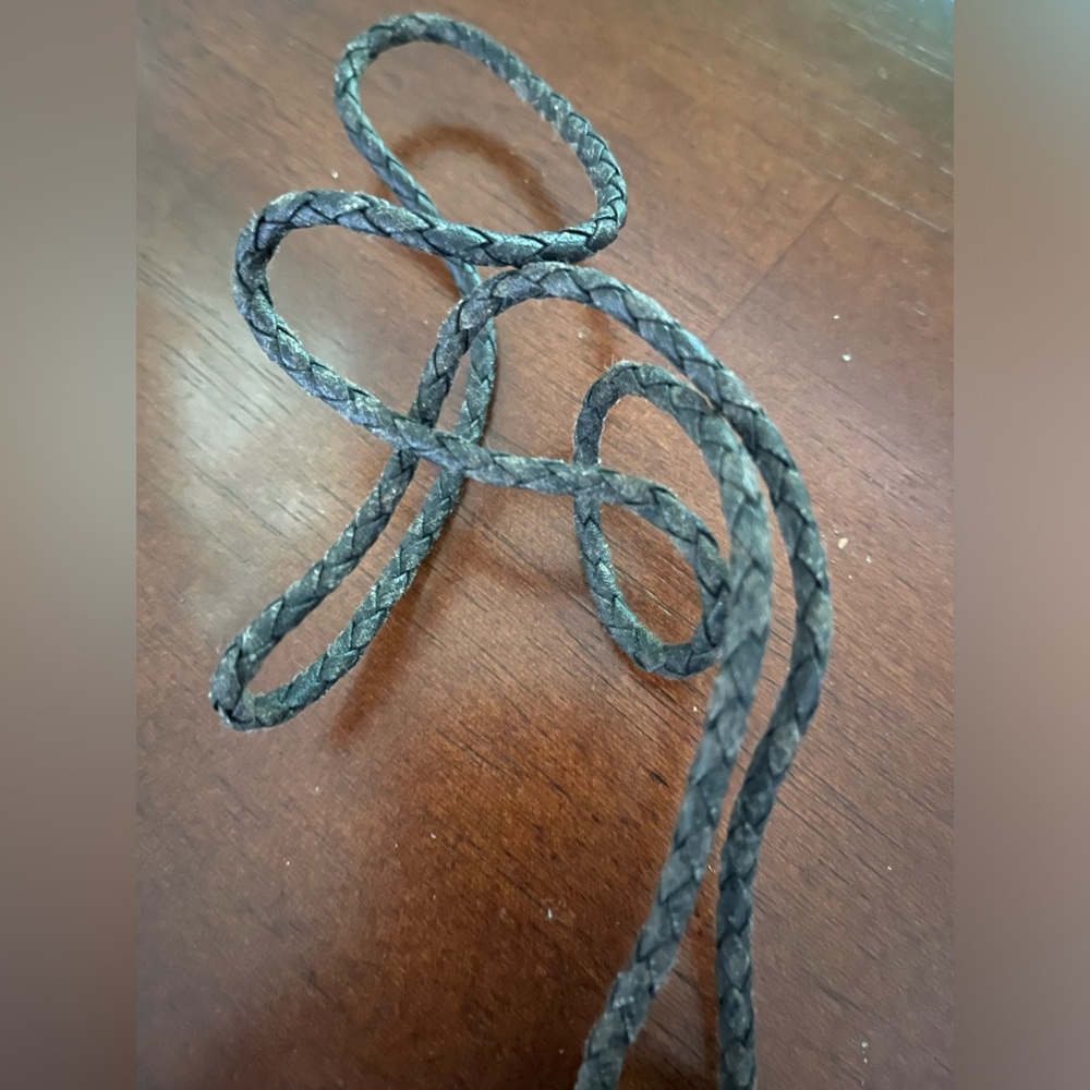 Silver and Turquoise Bolo Tie with Eagle Design - Picture 5 of 6